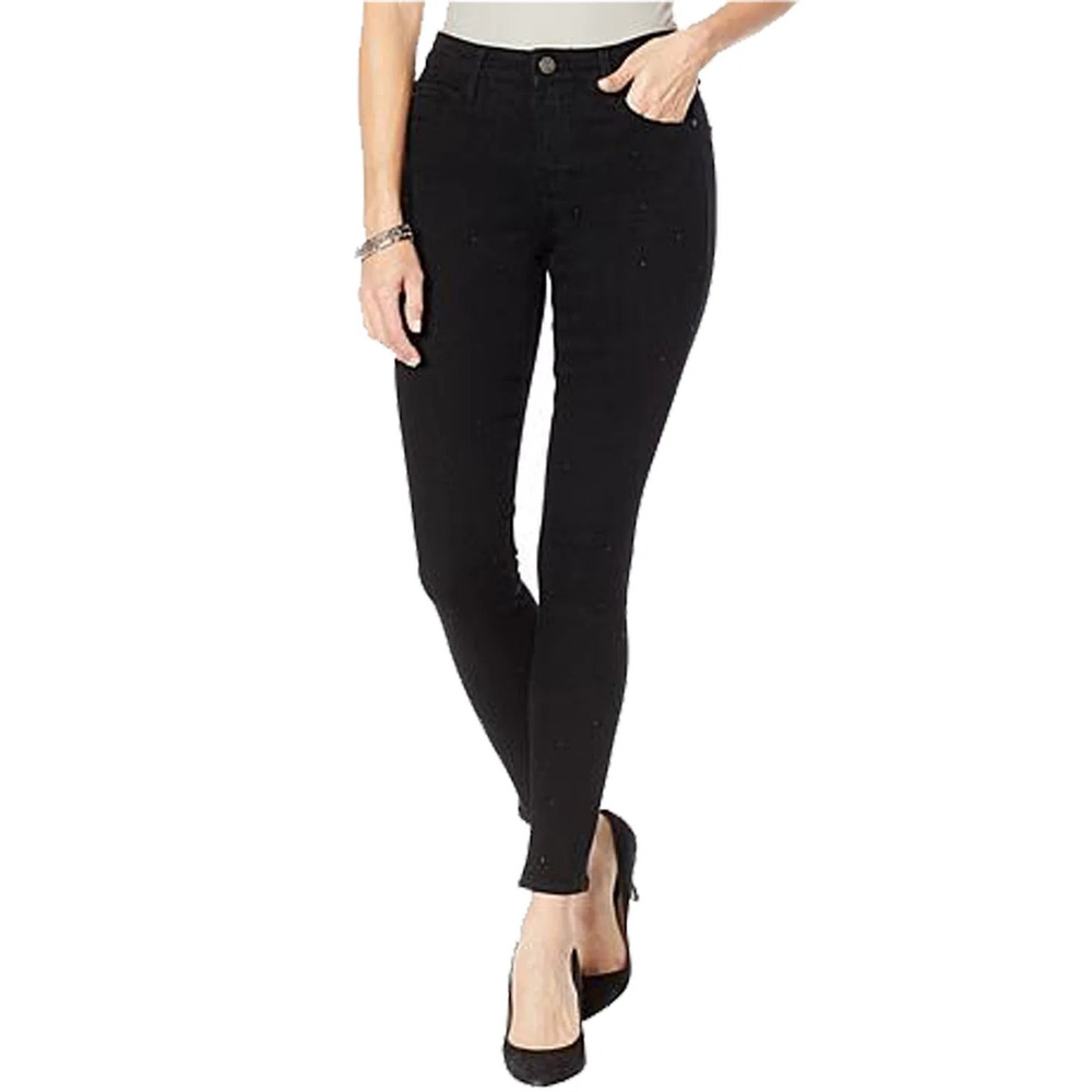 Skinnygirl Paul High-Rise Studded Skinny Jeans Black - Regular